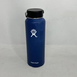 Hydro Flask 40 Oz wide mouth Navy Blue Clean Small Dent